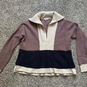 MADEWELL color block sweater, gently worn, no stains and no rips